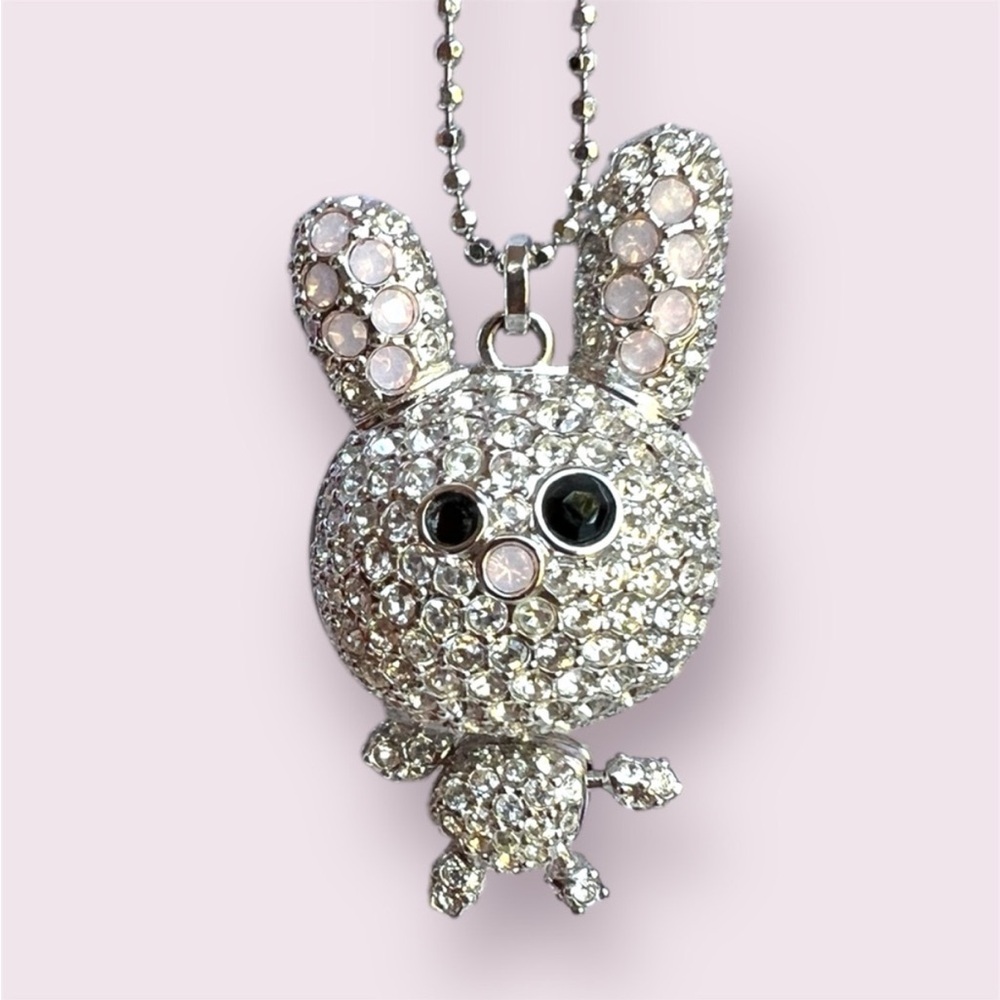 Swarovski Cute Rabbit Mathilde Crystal Pendant Necklace 1065376 NWT sparkling